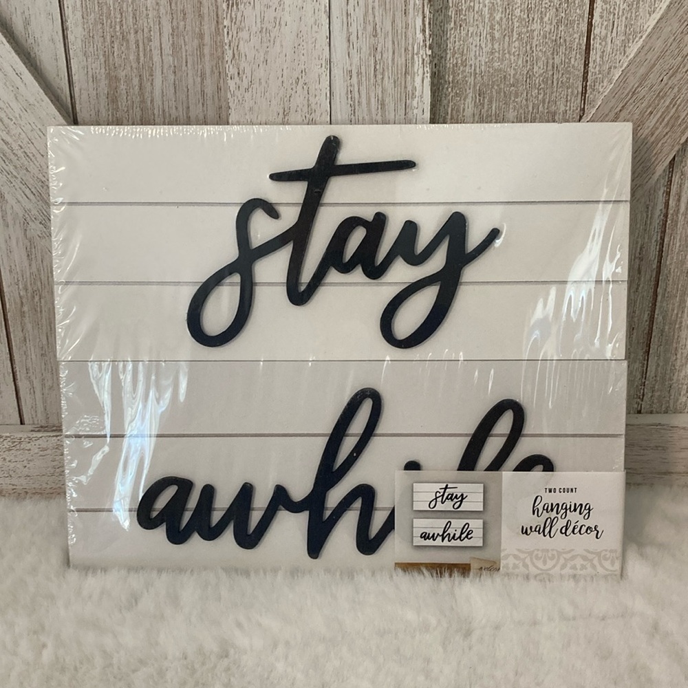 Target 2020 BP Stay Awhile Hanging Signs